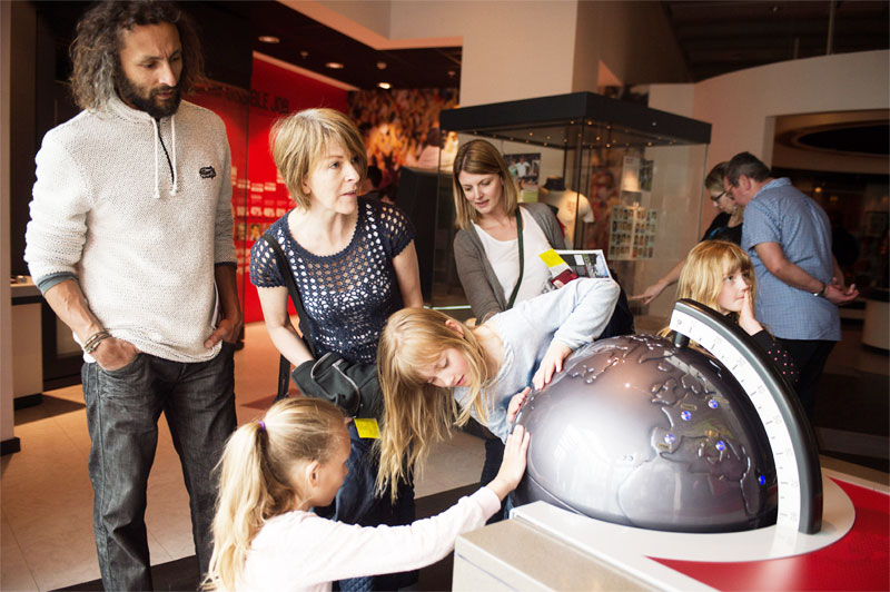 Family with Globe