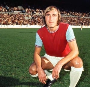 West Ham United's Billy Bonds, pictured in 1965. (Image via Mirrorpix)