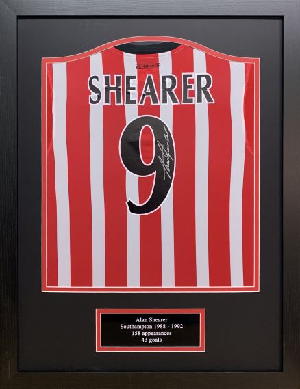 Alan Shearer Signed Southampton Shirt Framed -