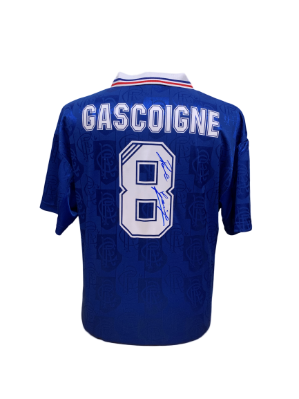 paul gascoigne signed rangers shirt